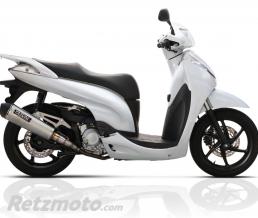 Echappement YASUNI Scooter 4 inox Look Titane/casquette noire Cap Honda SH300I