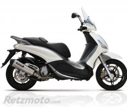 Echappement YASUNI Scooter 4 inox Look Titane/casquette noire Piaggio Beverly Sport Touring