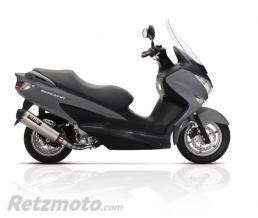 Echappement YASUNI Scooter 4 inox Look Titane/casquette noire Suzuki Burgman UH125