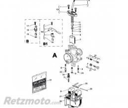 Carburateur DELLORTO VHST 26BS pour pipe d'admission souple