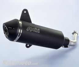 Silencieux POLINI Maxi-Scooter alu noir/casquette alu Vespa GTS 300