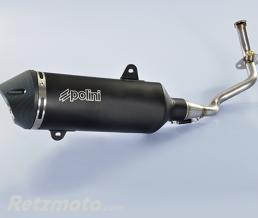 Ligne compl�te POLINI Maxi-Scooter inox/silencieux alu noir/casquette alu Piaggio Medley 125