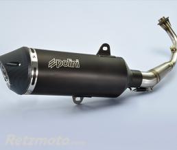 Ligne compl�te POLINI Maxi-Scooter inox/silencieux alu noir/casquette alu Kymco K-XCT 125