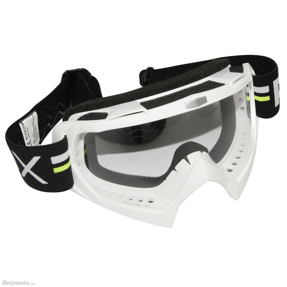 Lunettes De Sport 100% MX - Modèle Unisexe Adulte, Blanc Et Noir, Taille Unique - Idéal Pour VTT, Moto, Protection Oculaire