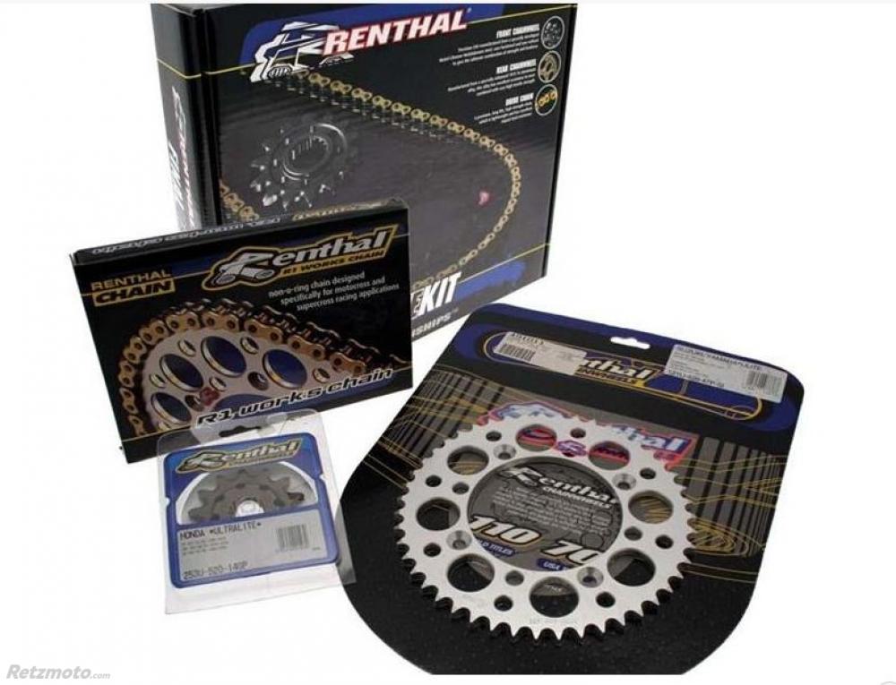 Kit chaîne RENTHAL 520 type R1 13/50 (couronne Ultralight anti-boue) KTM SXF250 Kit chaîne RENTHAL 520 type R1 13/50 (couronne Ultralight anti-boue) KTM SXF250