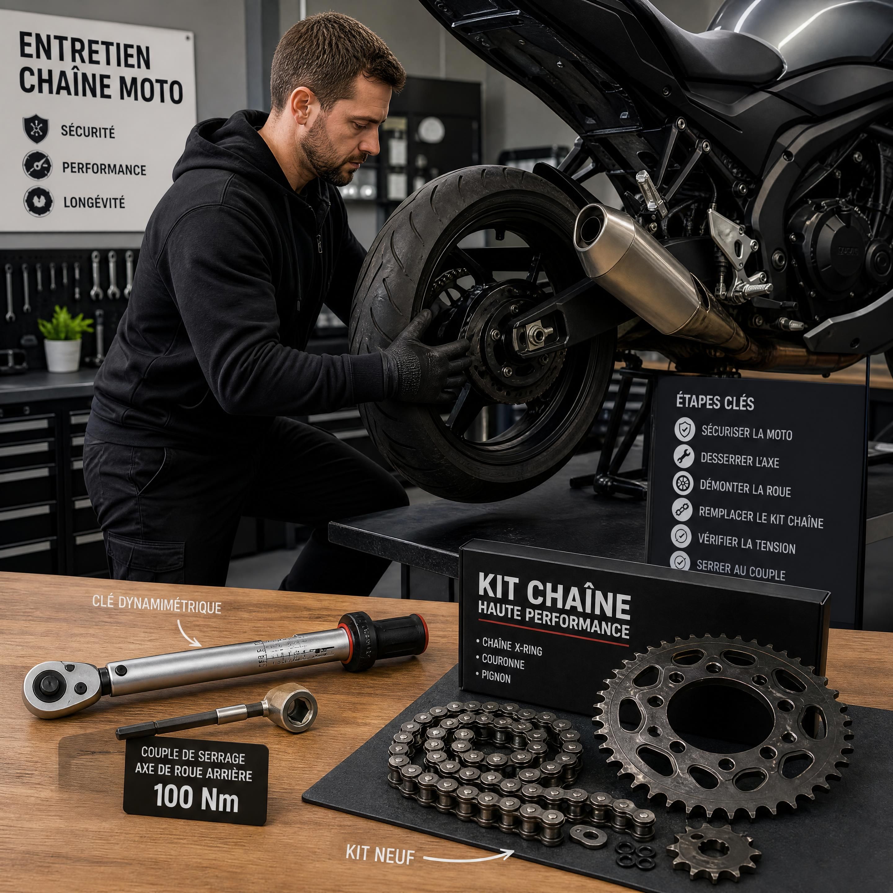 Comment Remplacer Son Kit Chaîne Moto en Toute Sécurité