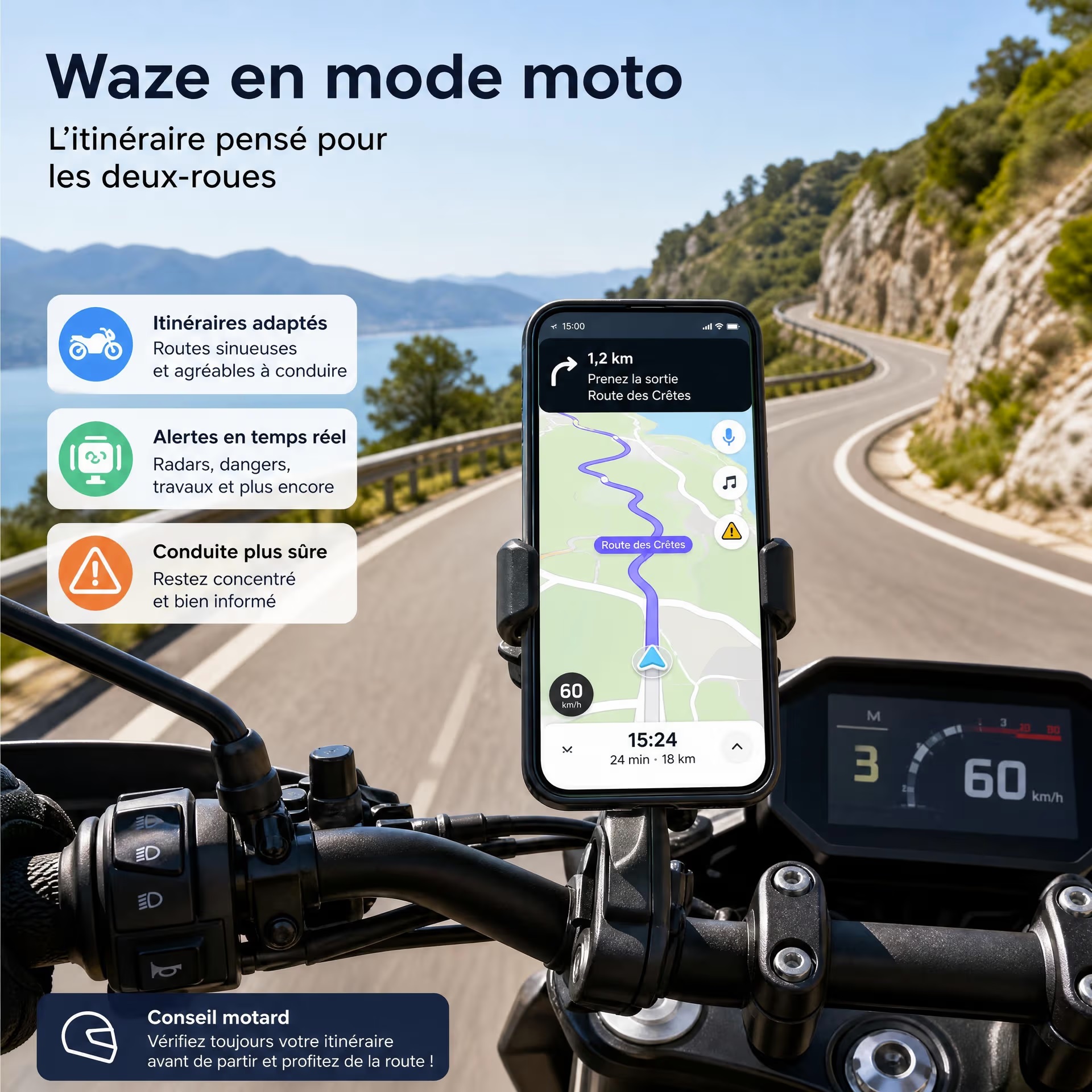 Waze en Mode Moto, Bien ou pas?